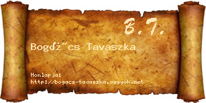 Bogács Tavaszka névjegykártya